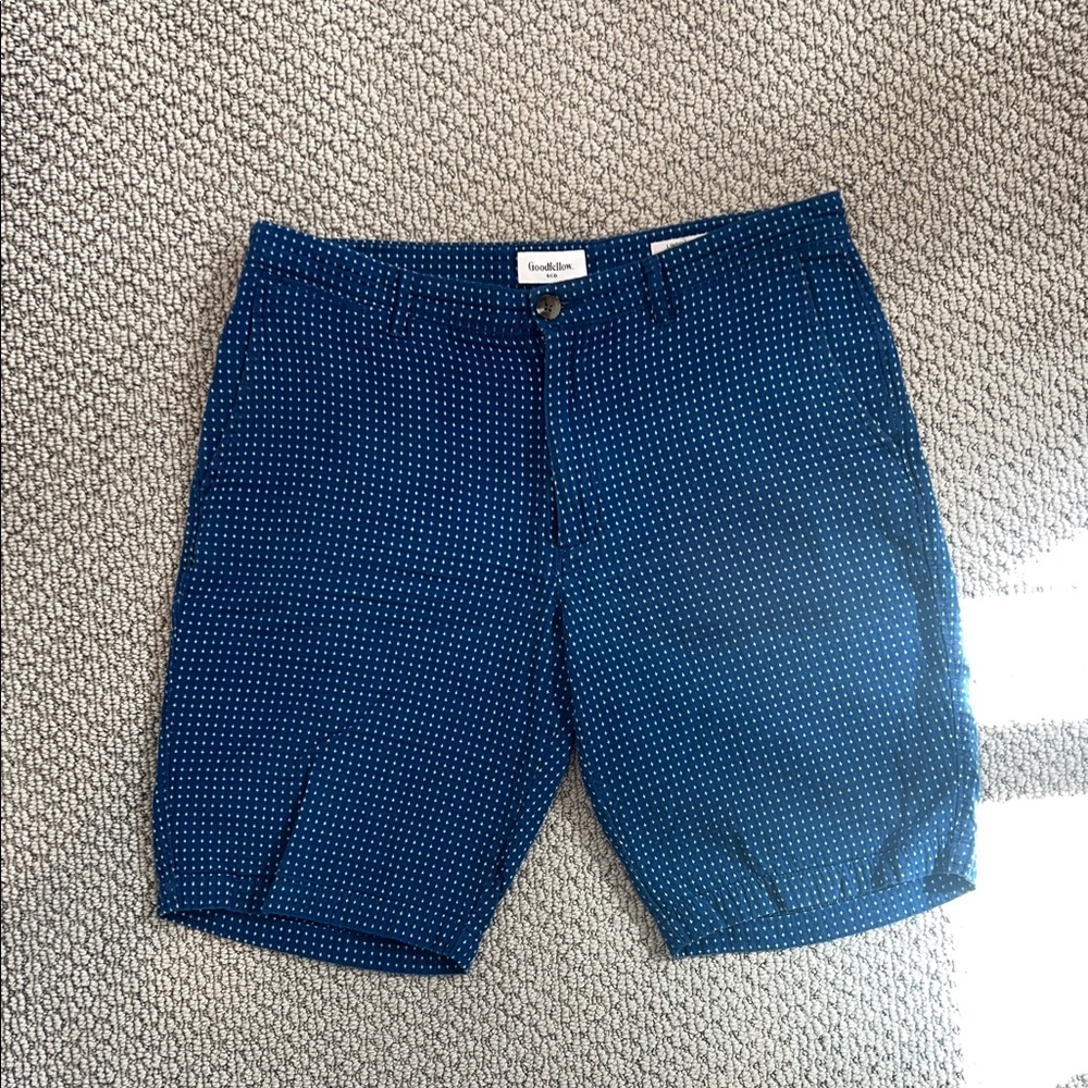 Goodfellow & Co Navy Printed Chino Shorts Preppy Casual Men’s 34
